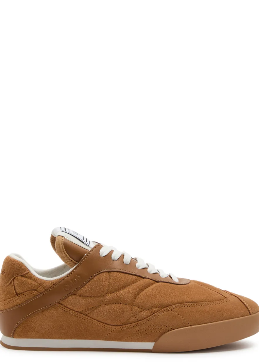 Kick quilted suede sneakers