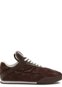 Kick quilted suede sneakers