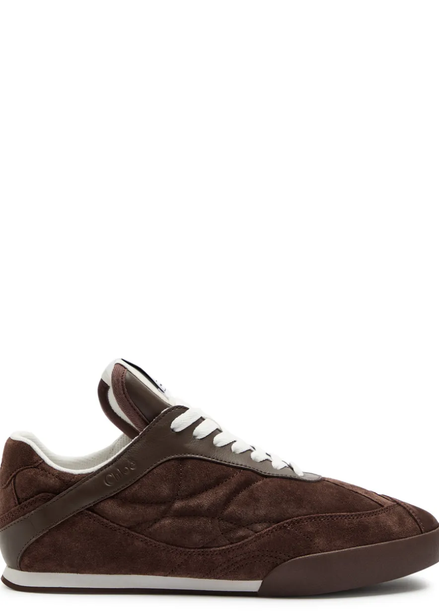 Kick quilted suede sneakers
