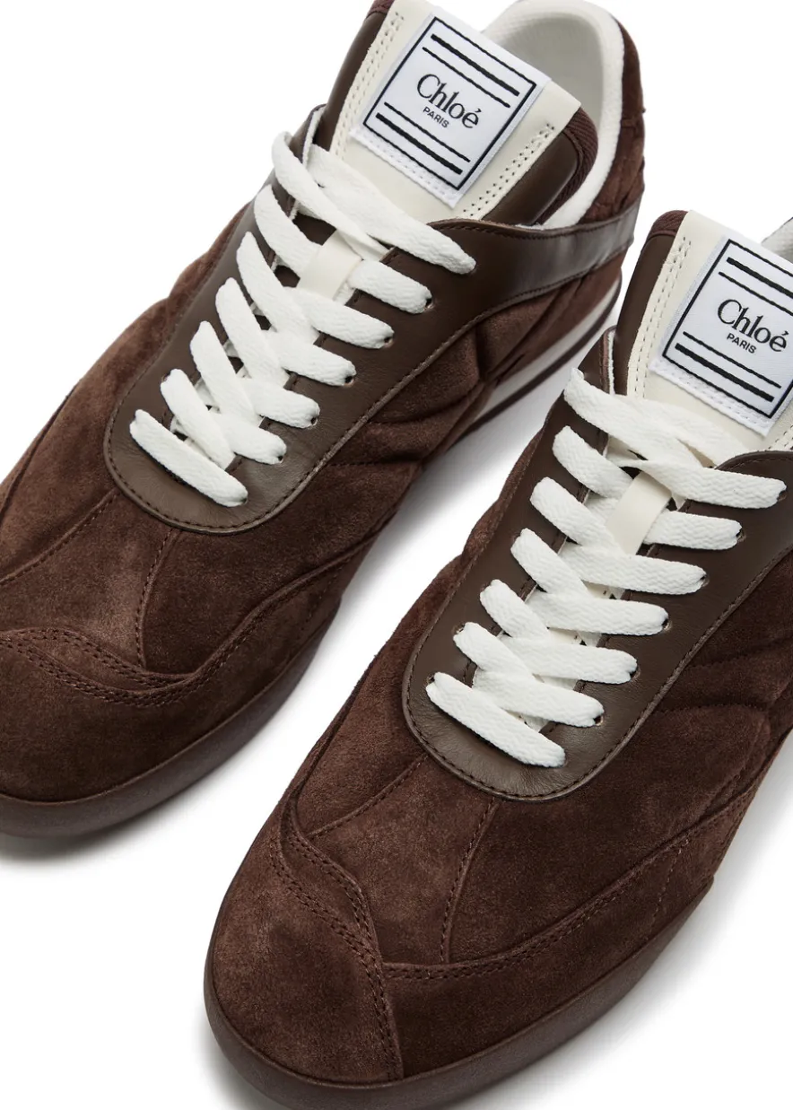 Kick quilted suede sneakers