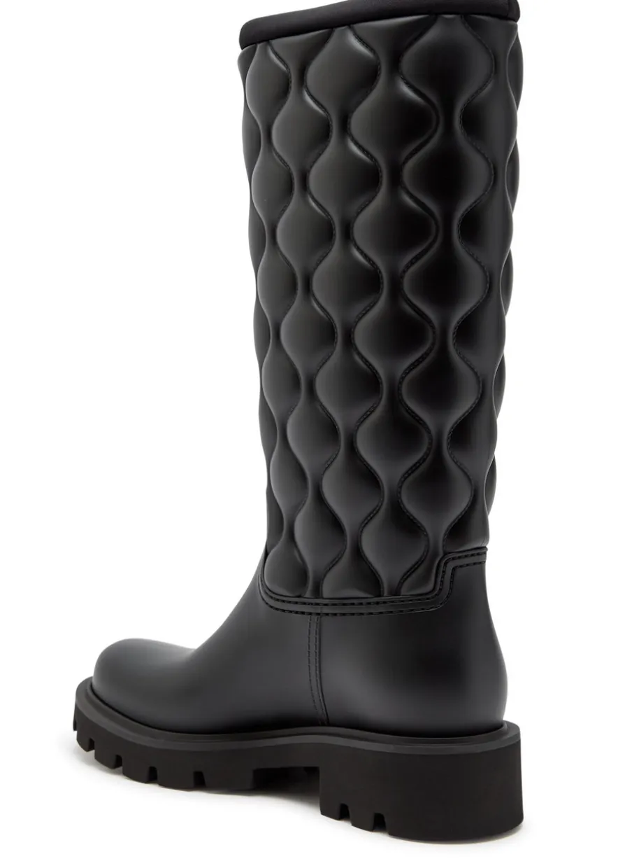 Kickstream High quilted rubber wellington boots