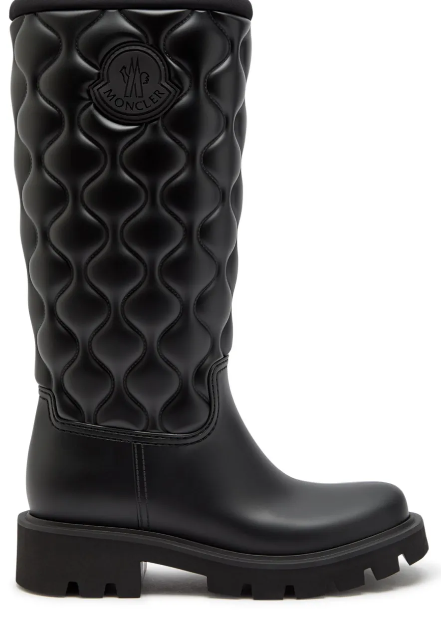 Kickstream High quilted rubber wellington boots