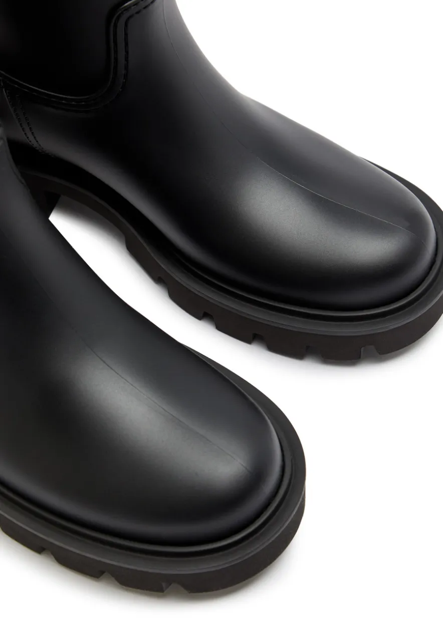 Kickstream rubber wellington ankle boots