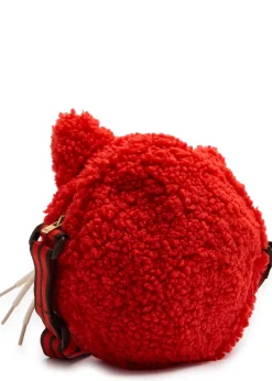 KIDS Cat bouclé cross-body bag