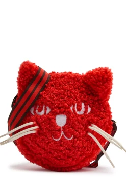 KIDS Cat bouclé cross-body bag