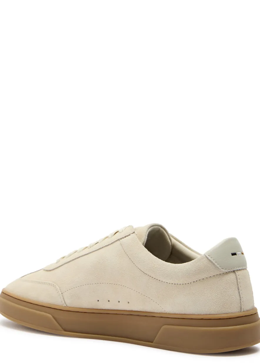 Kieran leather-trim suede sneakers