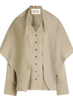 Kiki pinstriped woven shirt
