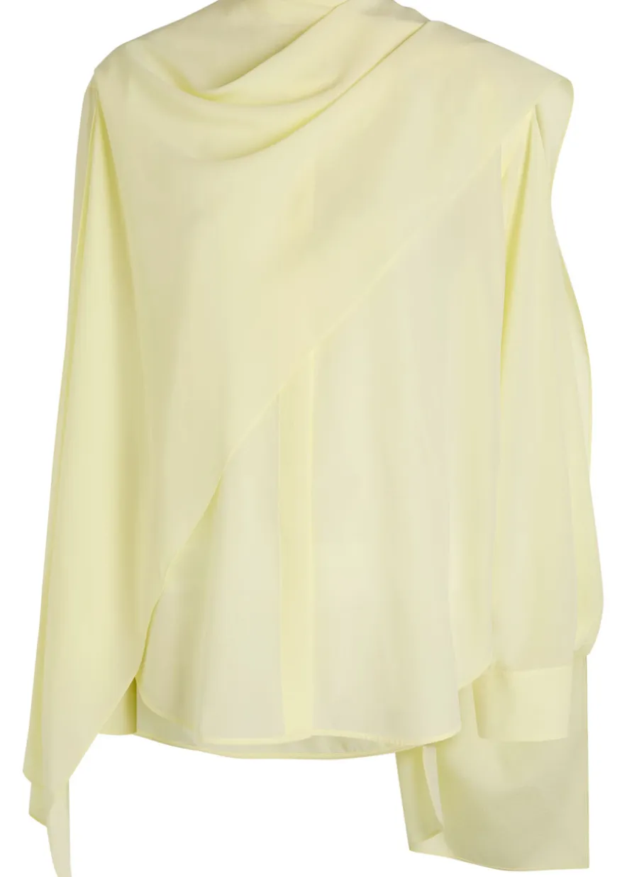 Kiki scarf-effect silk-crepe blouse