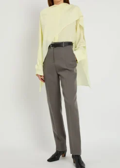 Kiki scarf-effect silk-crepe blouse