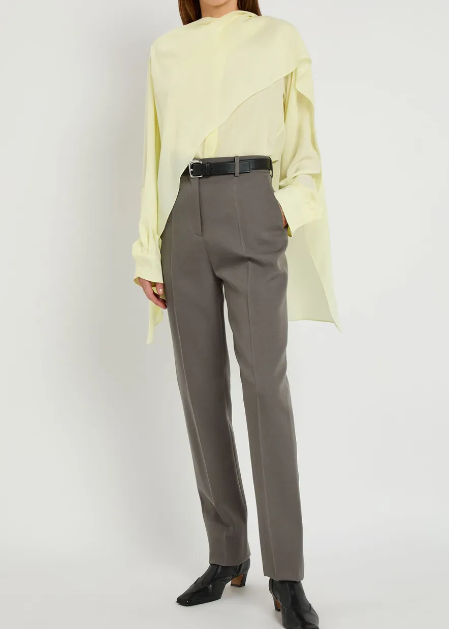 Kiki scarf-effect silk-crepe blouse