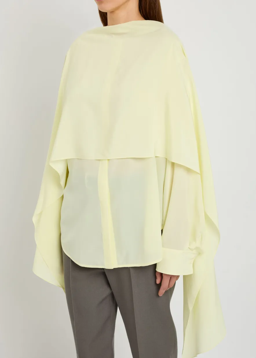 Kiki scarf-effect silk-crepe blouse