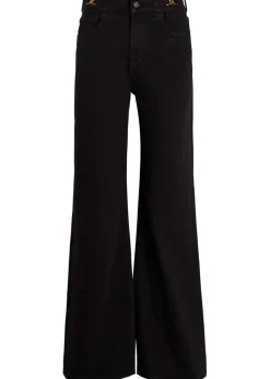 Kimberly horsebit-embellished flared-leg jeans