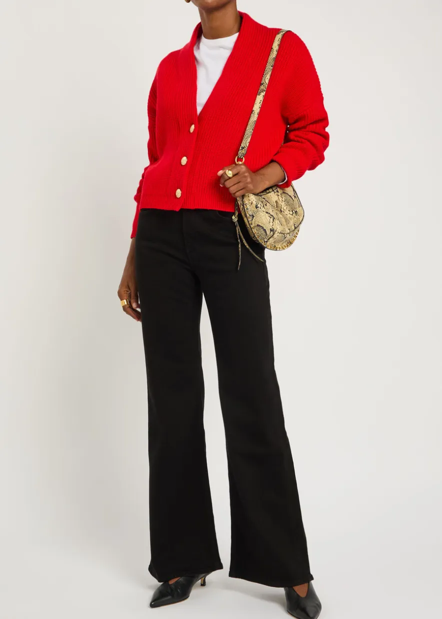 Kimberly horsebit-embellished flared-leg jeans