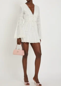 Kinsale lace-trim cotton mini dress