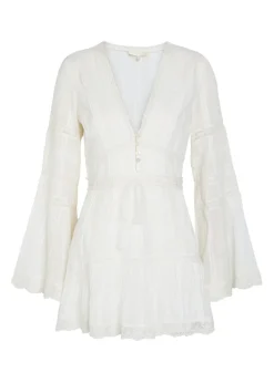 Kinsale lace-trim cotton mini dress