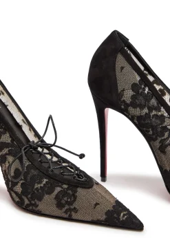 KM Lace 100 suede pumps