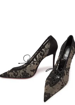 KM Lace 100 suede pumps