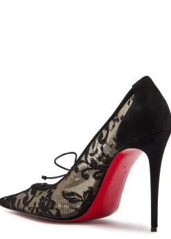 KM Lace 100 suede pumps