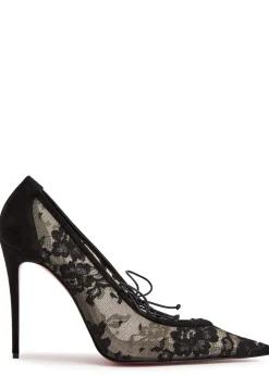 KM Lace 100 suede pumps