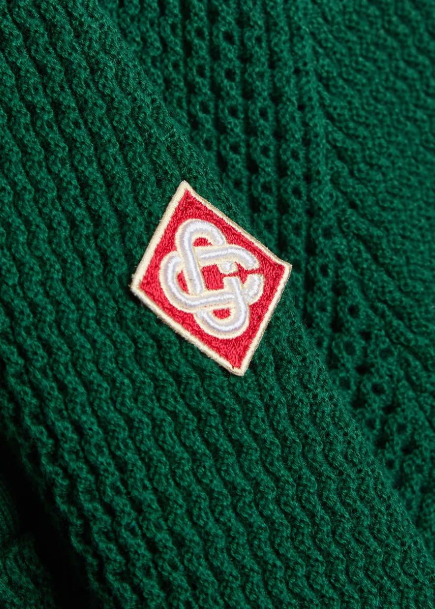 Knit cotton polo shirt