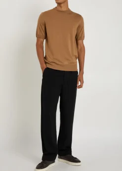 Knit merino wool T-shirt