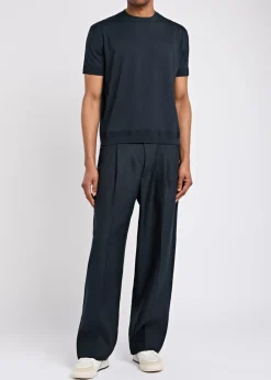 Knitted silk-blend T-shirt
