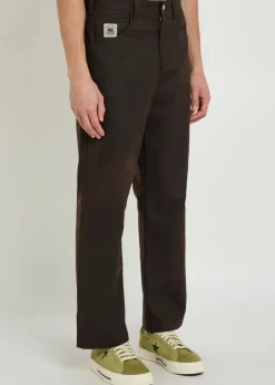 Knolly Brook straight-leg waxed cotton trousers
