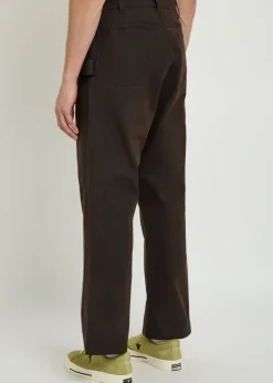 Knolly Brook straight-leg waxed cotton trousers