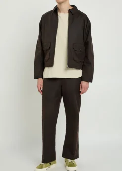 Knolly Brook straight-leg waxed cotton trousers