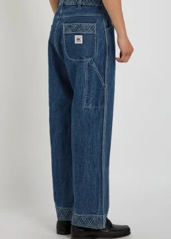 Knolly embroidered straight-leg jeans