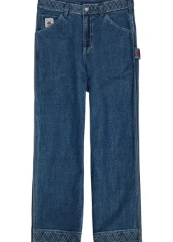 Knolly embroidered straight-leg jeans