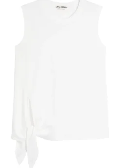 Knotted cotton tank top