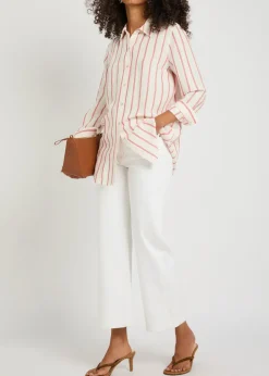 Knox striped linen-blend shirt
