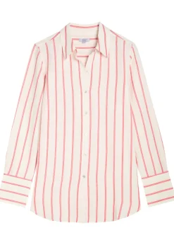 Knox striped linen-blend shirt
