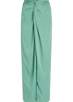 Konik twist silk maxi skirt