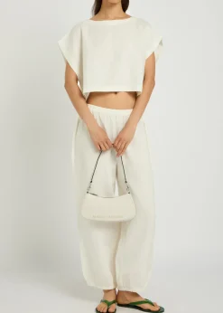 Kori cropped linen top