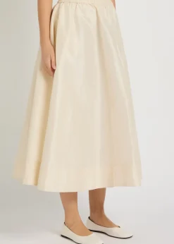 Koula silk-taffeta midi skirt