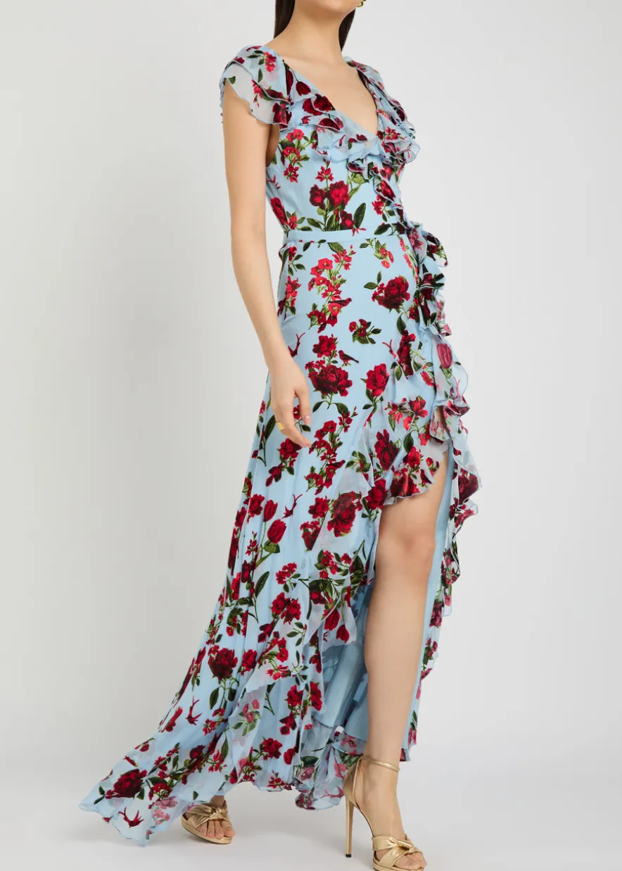 Kristen ruffled chiffon maxi dress