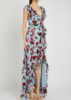 Kristen ruffled chiffon maxi dress