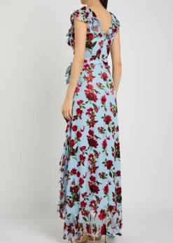 Kristen ruffled chiffon maxi dress