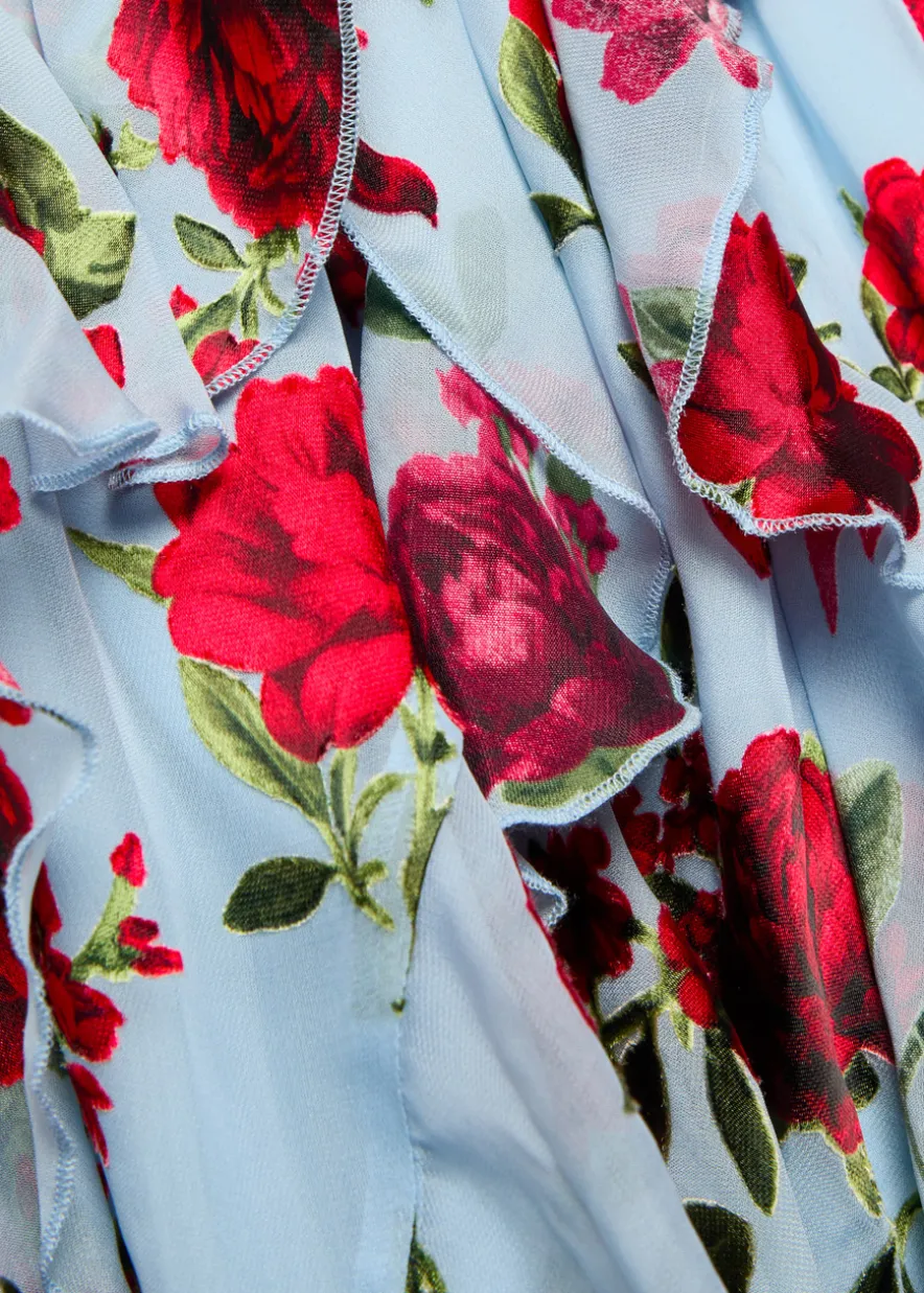 Kristen ruffled chiffon maxi dress