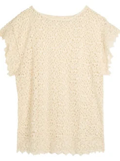 Kristina open cotton-knit mini kaftan