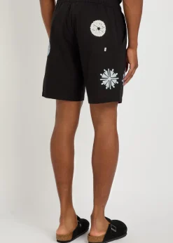 Kurt embroidered cotton and linen-blend shorts