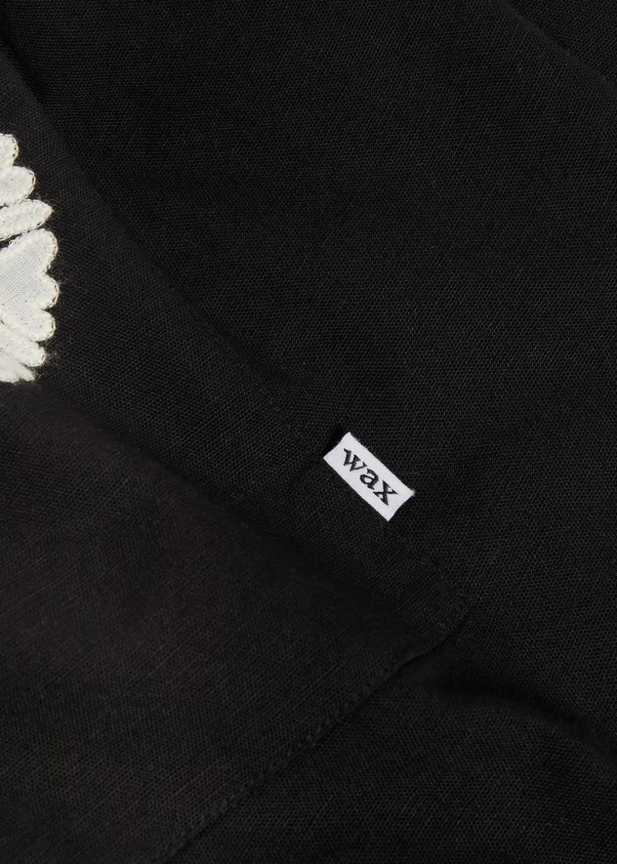 Kurt embroidered cotton and linen-blend shorts