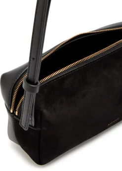 Kye mini suede and leather cross-body bag