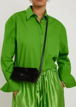 Kye mini suede and leather cross-body bag