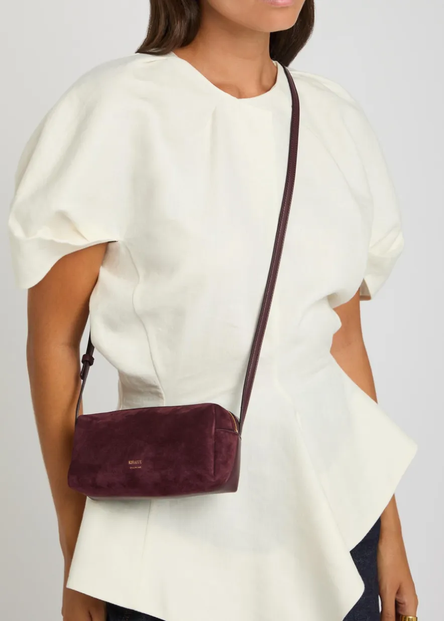 Kye mini suede and leather cross-body bag