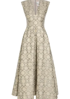 Kyle floral-jacquard cotton-blend maxi dress