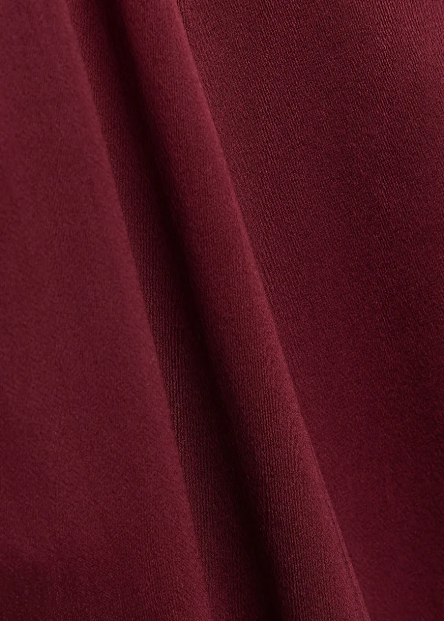 Kyra pintuck wide-leg satin trousers