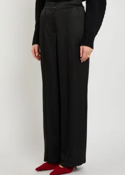 Kyra wide-leg satin trousers